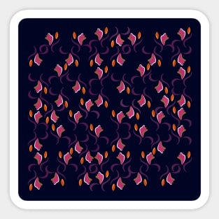 Colorful floral pattern ornament for textiles Sticker